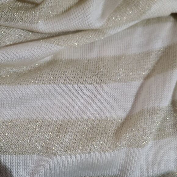 NWT Ashley Stewart Elegant Cream Striped Women's Sweater - Picture 8 of 8